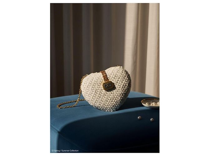 Courreges Courrèges Paris Borsa Cuore Intrecciata Bianco - vista 8