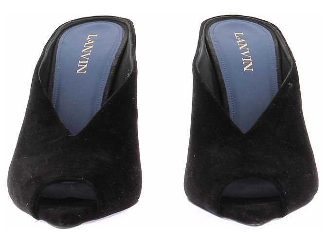 Lanvin Mule in scamosciato nero "Midnight" - vista 2