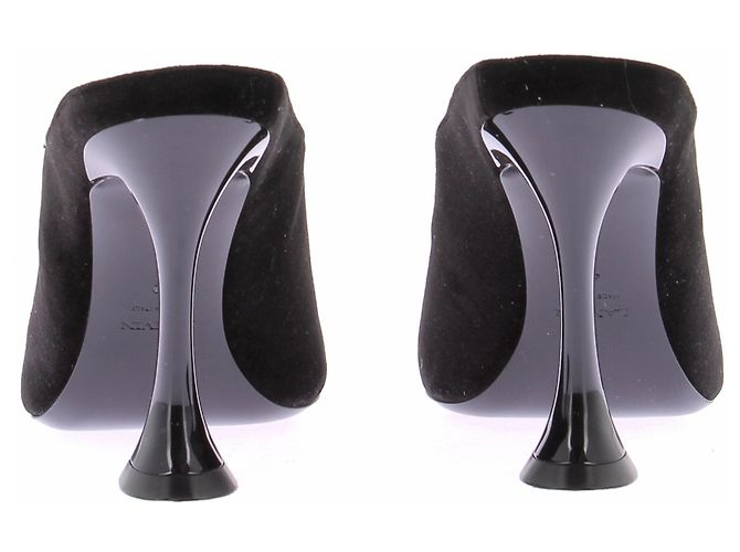 Lanvin Mule in scamosciato nero "Midnight" - vista 3