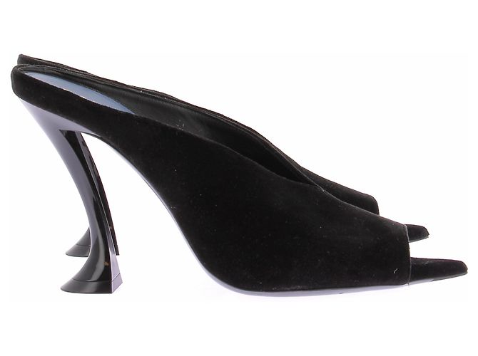 Lanvin Mule in scamosciato nero "Midnight" - vista 4