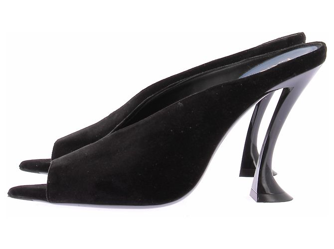 Lanvin Mule in scamosciato nero "Midnight" - vista 5