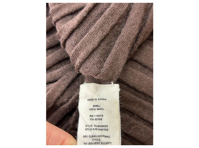 Falda midi de lana marrón Helmut Lang Castaño - vista 6