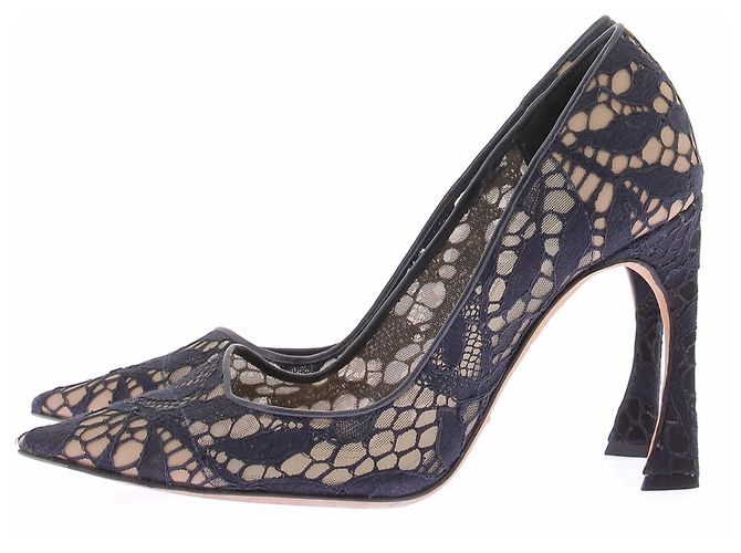 Dior Décolleté in pizzo nero - vista 3