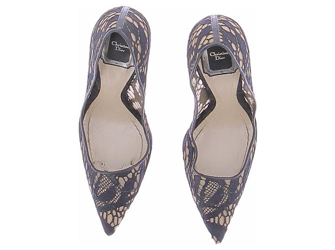Dior Décolleté in pizzo nero - vista 6