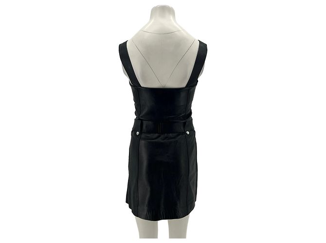 Zara Lederkleid schwarz midi - Ansicht 2