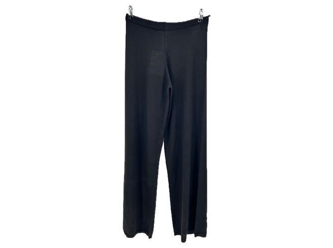 Autre Marque Calça de lã preta Preto - vista 2