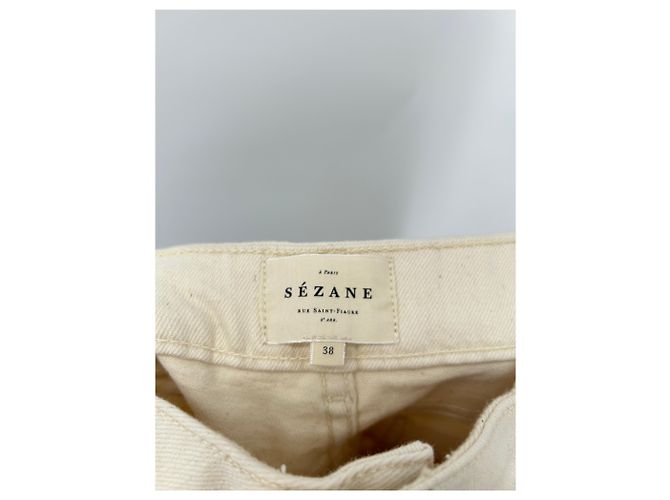 Jeans SéZane Beige in Cotone Taglia 38 - vista 3