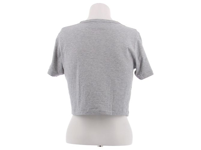 Top corto Gucci G logo gris de algodón - vista 2