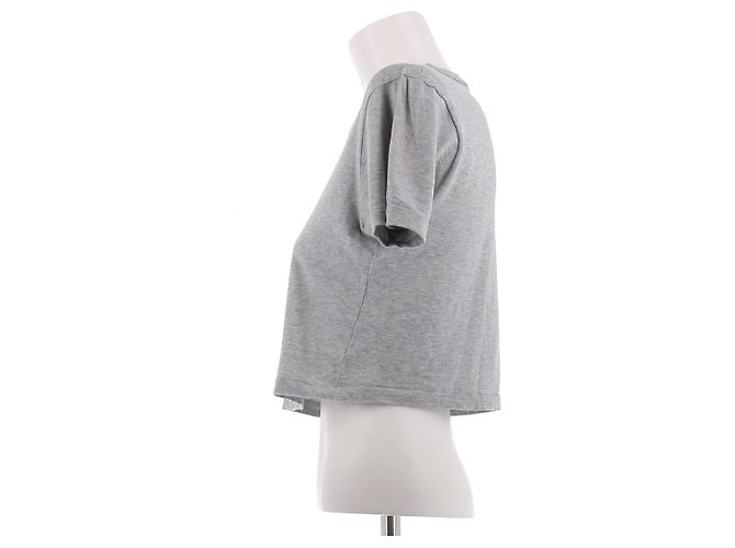 Top corto Gucci G logo gris de algodón - vista 4