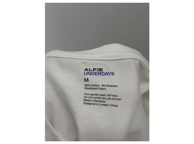 Autre Marque Camiseta blanca de algodón ALFIE UNDERDAYS Blanco - vista 5