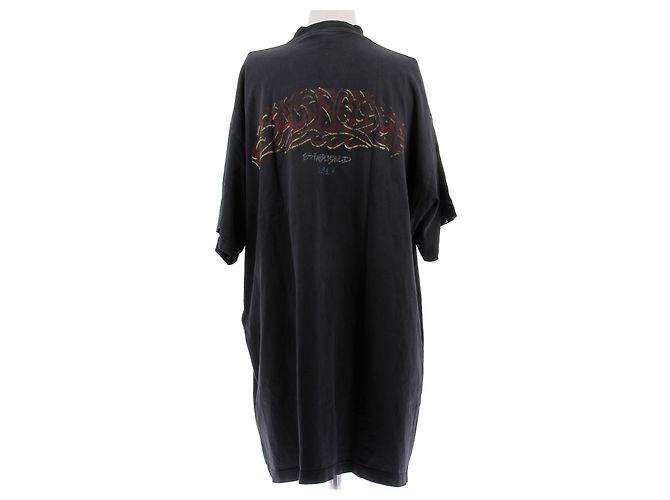 Balenciaga Camiseta negra oversized Negro - vista 2