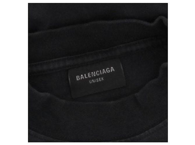 Balenciaga Camiseta negra oversized Negro - vista 5