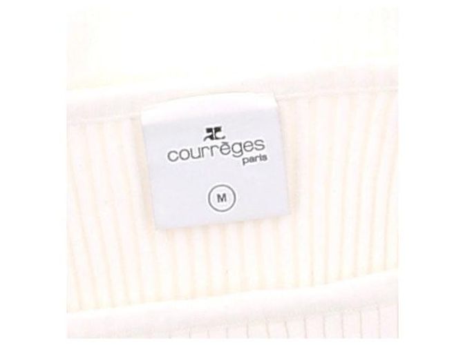 Canotta bianca Courreges in viscosa Bianco - vista 5