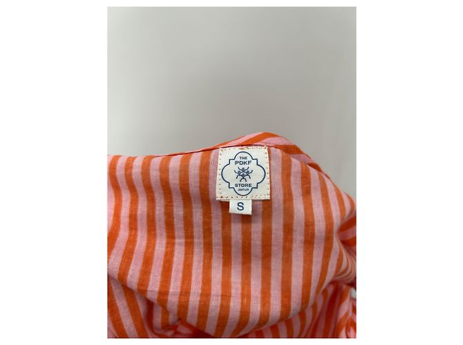 Autre Marque Top a rayas de algodón naranja THE POKE STORE - vista 5
