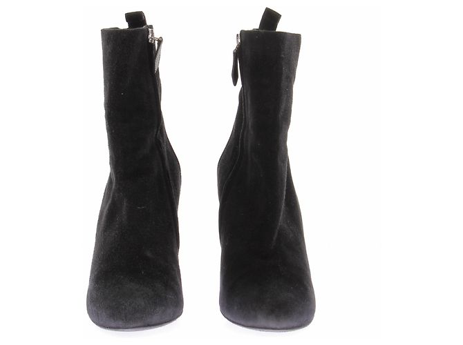 Hermès Botines negros de ante - vista 2