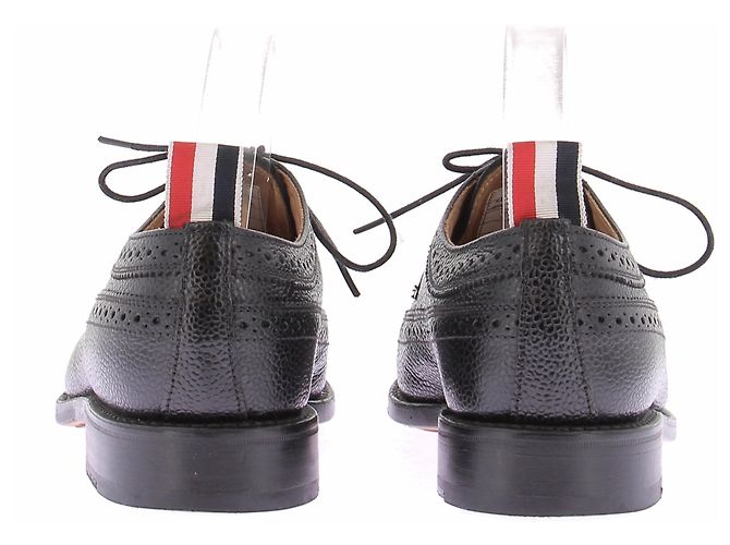 Thom Browne Derby nere in pelle Nero - vista 3