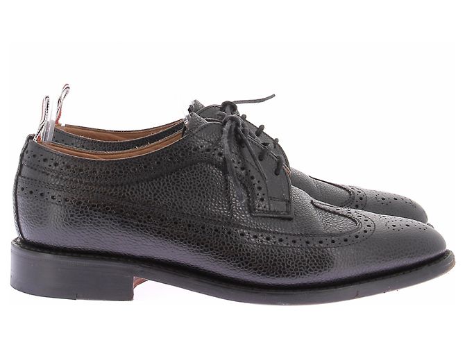 Thom Browne Derby nere in pelle Nero - vista 4