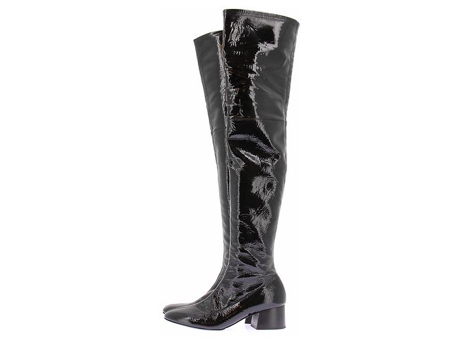 Khaite Botas altas negras en vinilo Negro - vista 5