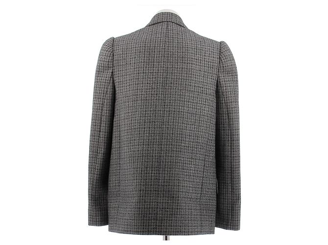Acne Blazer de lana pata de gallo Gris - vista 2