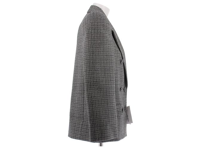 Acne Blazer de lana pata de gallo Gris - vista 3