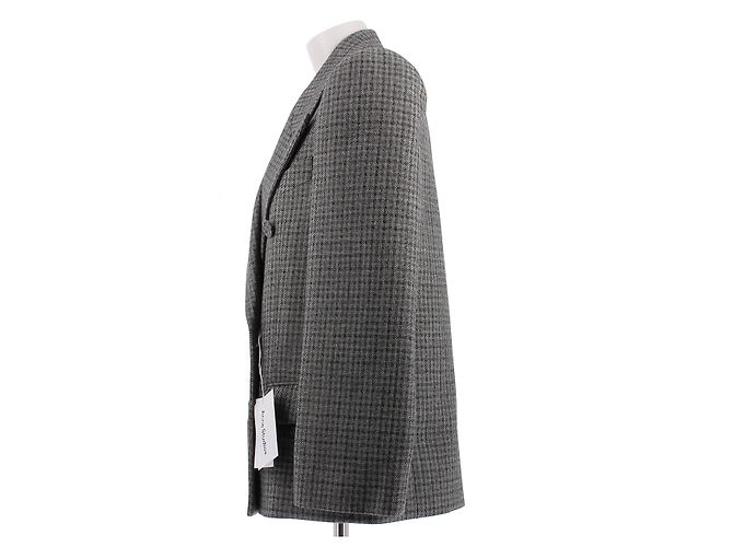 Acne Blazer de lana pata de gallo Gris - vista 4