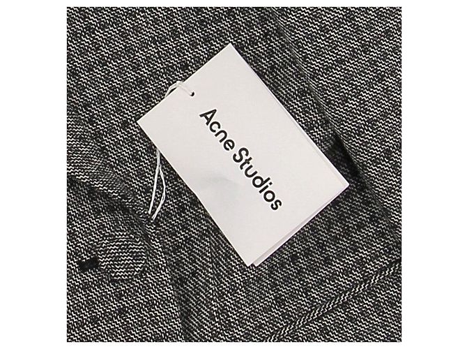 Acne Blazer de lana pata de gallo Gris - vista 8