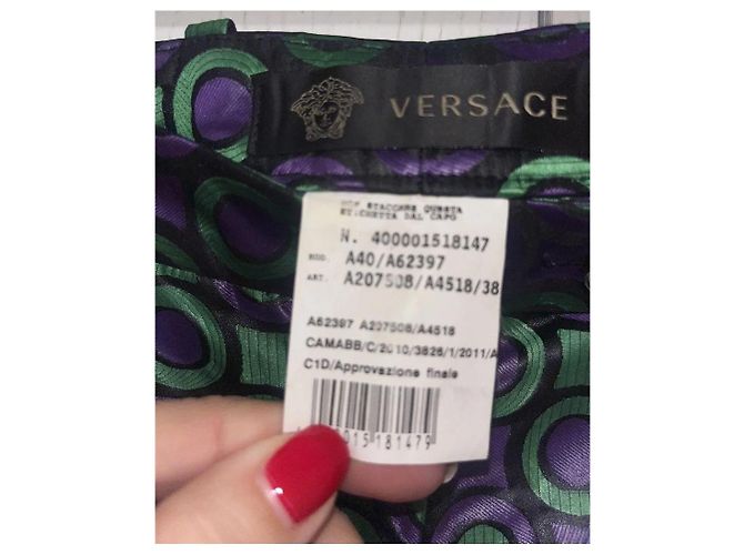 Pantalones de seda Versace estampado Medusa - vista 2