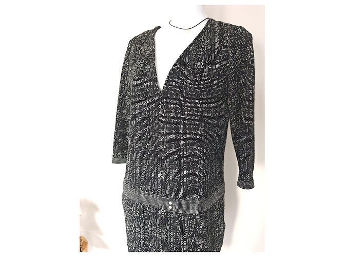 Ba&Sh schwarz-weißes Kleid mit abstraktem Muster - Ansicht 3