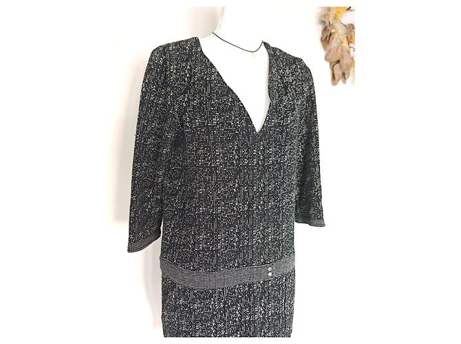 Ba&Sh schwarz-weißes Kleid mit abstraktem Muster - Ansicht 6