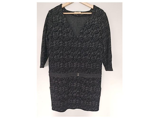 Ba&Sh schwarz-weißes Kleid mit abstraktem Muster - Ansicht 7