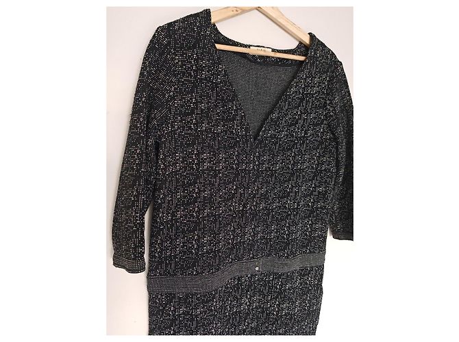 Ba&Sh schwarz-weißes Kleid mit abstraktem Muster - Ansicht 8