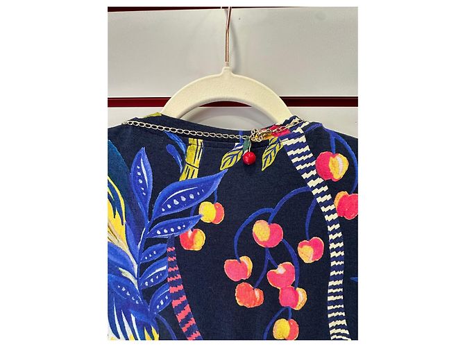 Elena Miró Completo Elena Mirò con Stampa Tropicale - Top e Pantaloni Multicolore Blu scuro - vista 4
