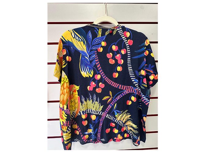 Elena Miró Completo Elena Mirò con Stampa Tropicale - Top e Pantaloni Multicolore Blu scuro - vista 5