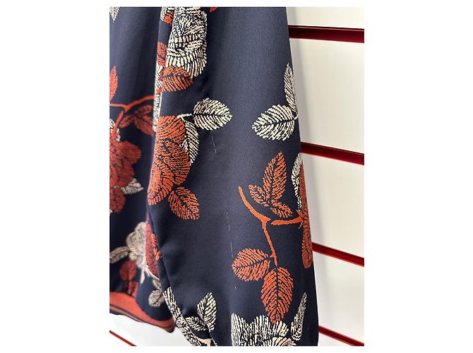 La Fée Maraboutée Florale Bluse - Marineblau & Orange Weiß - Ansicht 4