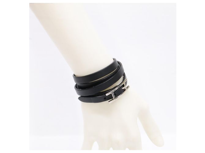 Hermès Pulsera charm Hermes Be Api Triple Strand Negro - vista 10