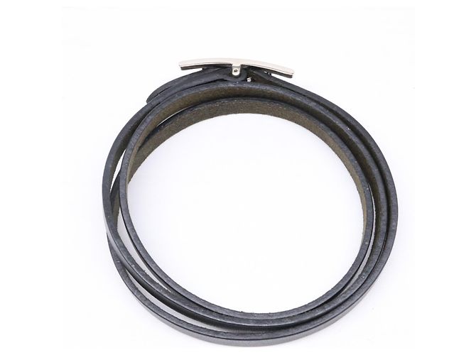 Hermès Pulsera charm Hermes Be Api Triple Strand Negro - vista 6