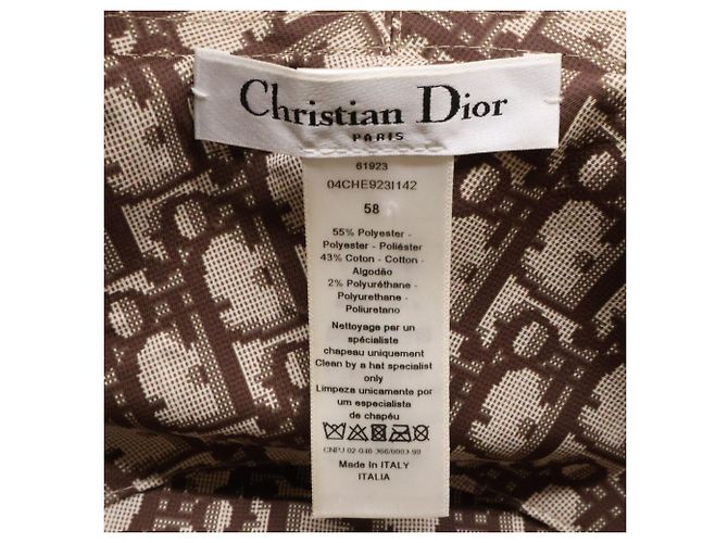 Cappello bucket reversibile marrone Christian Dior - vista 7
