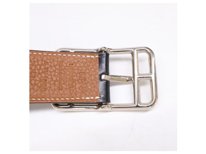 Hermès Cinturón reversible Hermes Cape Cod 32 Dorado - vista 5
