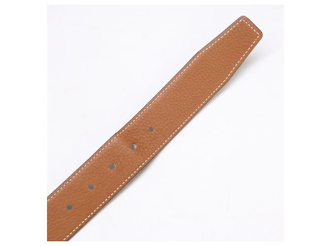 Hermès Cinturón reversible Hermes Cape Cod 32 Dorado - vista 7