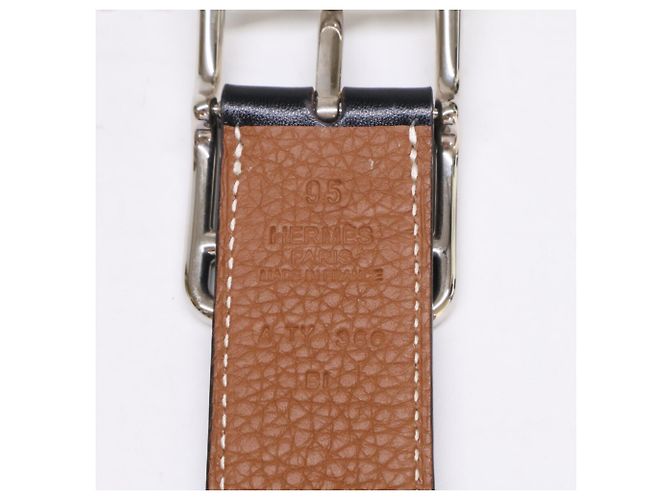 Hermès Cinturón reversible Hermes Cape Cod 32 Dorado - vista 8