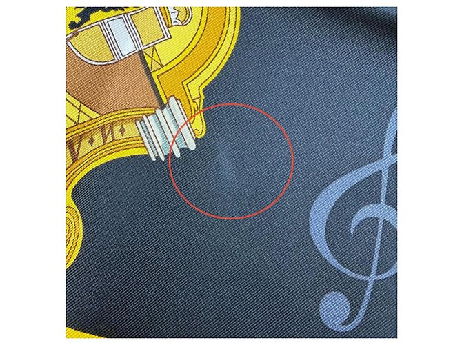 Hermès Pañuelo de seda negro Hermes - vista 10