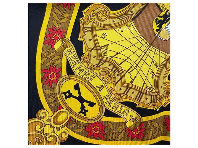 Hermès Pañuelo de seda negro Hermes - vista 8