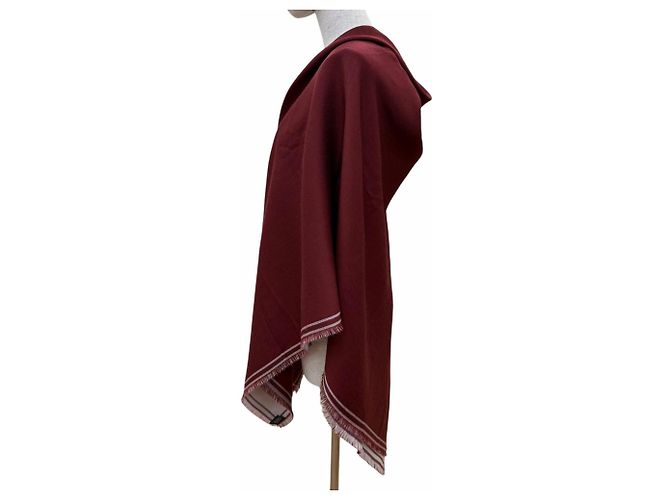 Hermès Chal de cachemira Carre Geant Hermes Burdeos Blanco roto - vista 4
