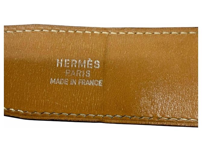 Hermès HERMES Toareg Ledergürtel mit SV925 Silber Schnalle Schwarz - Ansicht 12