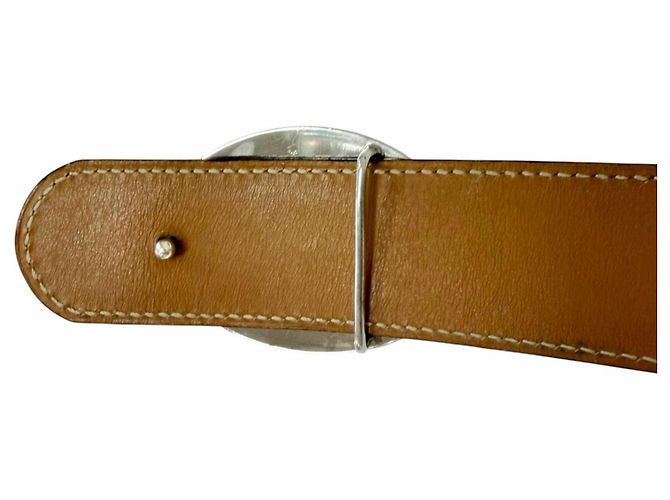 Hermès HERMES Toareg Ledergürtel mit SV925 Silber Schnalle Schwarz - Ansicht 7