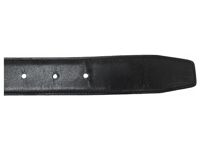 Hermès HERMES Toareg Ledergürtel mit SV925 Silber Schnalle Schwarz - Ansicht 8