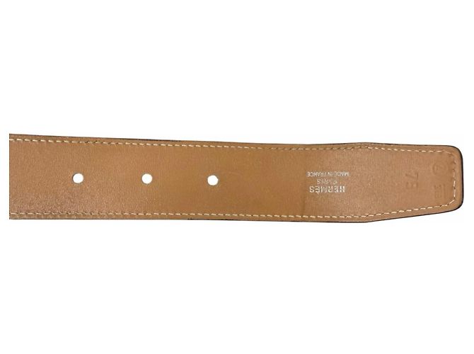 Hermès HERMES Toareg Ledergürtel mit SV925 Silber Schnalle Schwarz - Ansicht 9