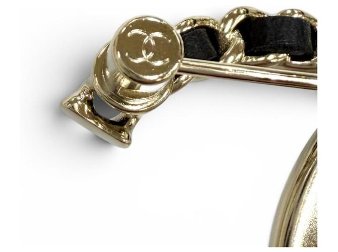 Chanel Coco Mark Strass-Brosche Schwarz Golden - Ansicht 6
