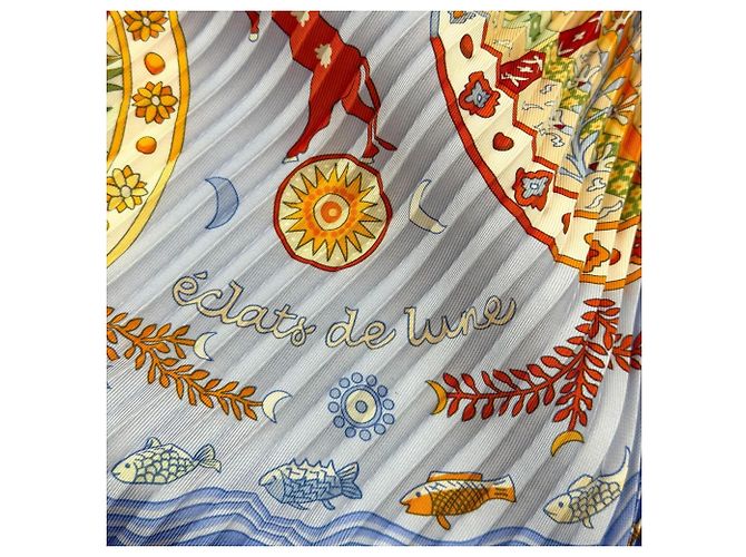Hermès HERMES Carre 90 Escales Mediterraneennes Sciarpa in seta Blu - vista 7