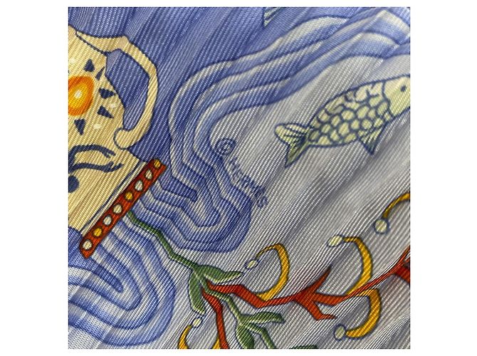 Hermès HERMES Carre 90 Escales Mediterraneennes Sciarpa in seta Blu - vista 9